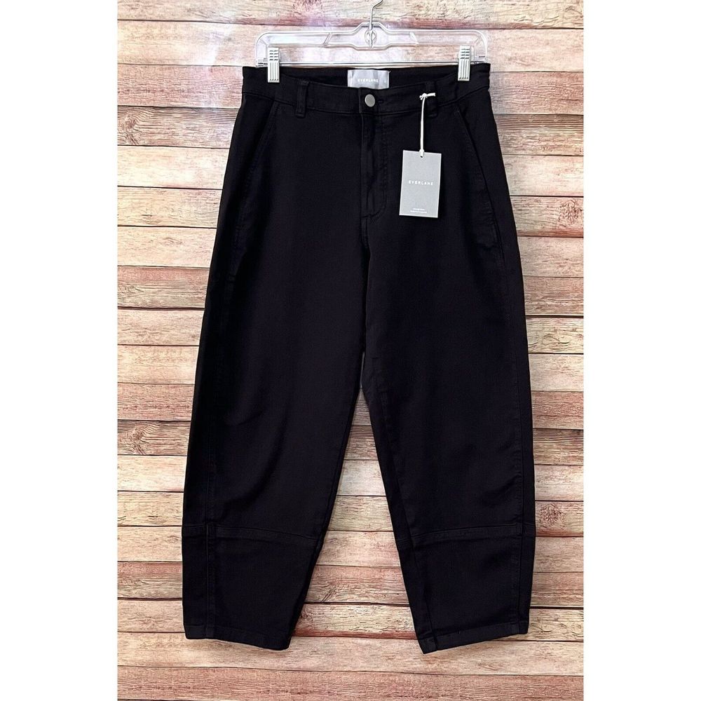 Everlane Utility Barrel Pant Women’s 8 Black High Rise Crop NWT